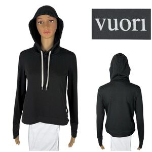 Vuori Womens XS Top Heather Dark Gray Halo Essential Hoodie VW226 Athletic EUC